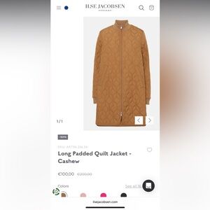 Ilse Jacobsen Quilted Puffer Coat in Cashew